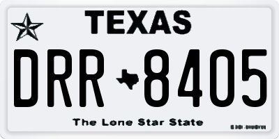 TX license plate DRR8405