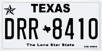 TX license plate DRR8410