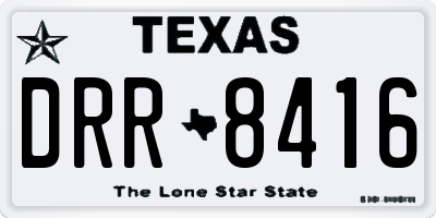 TX license plate DRR8416