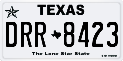 TX license plate DRR8423