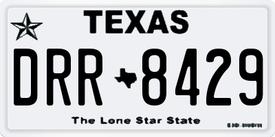 TX license plate DRR8429