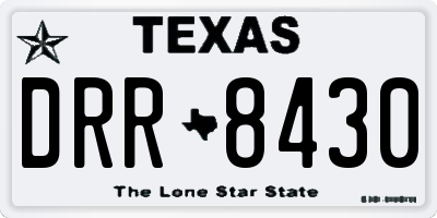 TX license plate DRR8430