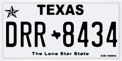 TX license plate DRR8434