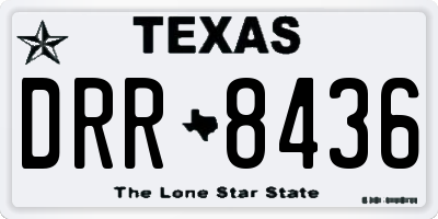 TX license plate DRR8436