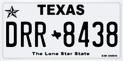 TX license plate DRR8438