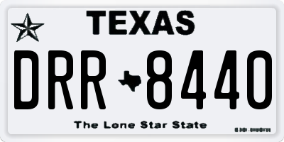 TX license plate DRR8440