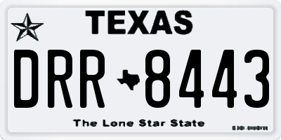 TX license plate DRR8443