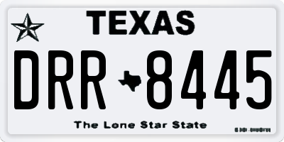 TX license plate DRR8445