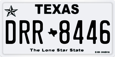 TX license plate DRR8446