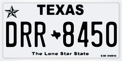 TX license plate DRR8450