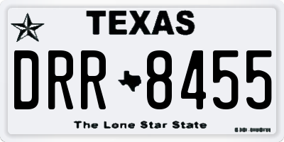 TX license plate DRR8455