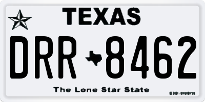 TX license plate DRR8462