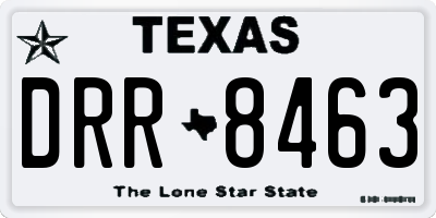 TX license plate DRR8463