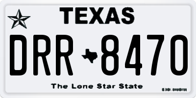 TX license plate DRR8470