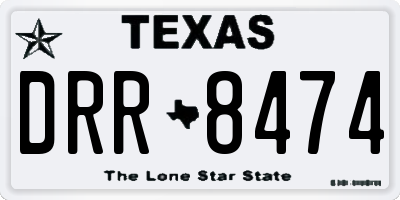 TX license plate DRR8474