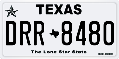 TX license plate DRR8480