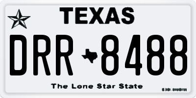 TX license plate DRR8488