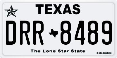 TX license plate DRR8489