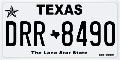 TX license plate DRR8490