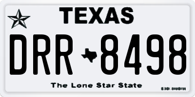 TX license plate DRR8498