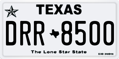 TX license plate DRR8500