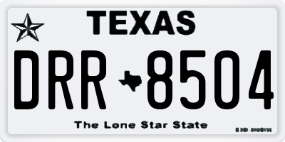 TX license plate DRR8504