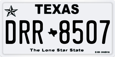 TX license plate DRR8507