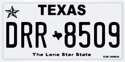 TX license plate DRR8509