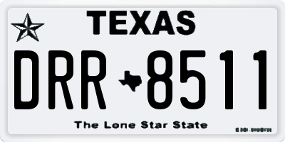 TX license plate DRR8511