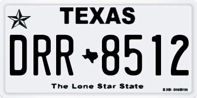 TX license plate DRR8512