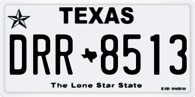 TX license plate DRR8513
