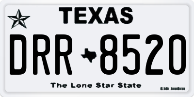 TX license plate DRR8520