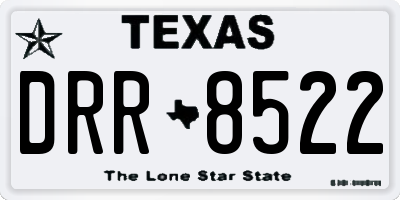 TX license plate DRR8522