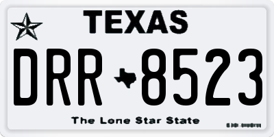 TX license plate DRR8523
