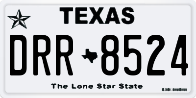 TX license plate DRR8524