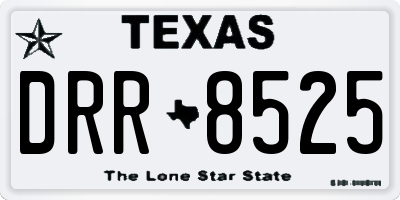 TX license plate DRR8525