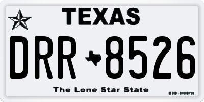 TX license plate DRR8526