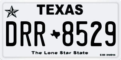 TX license plate DRR8529