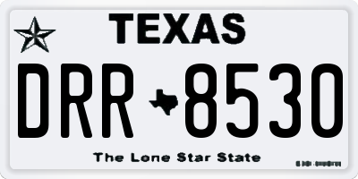 TX license plate DRR8530