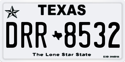 TX license plate DRR8532