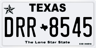 TX license plate DRR8545