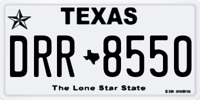 TX license plate DRR8550