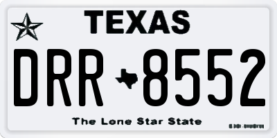 TX license plate DRR8552