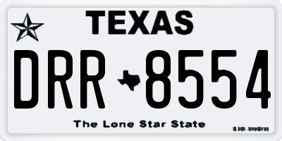 TX license plate DRR8554