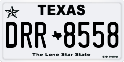 TX license plate DRR8558