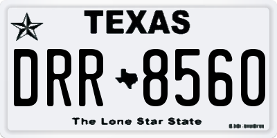 TX license plate DRR8560