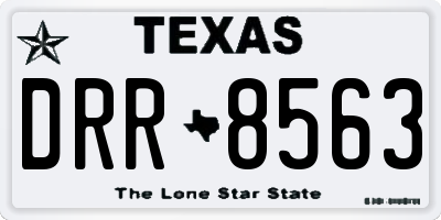 TX license plate DRR8563
