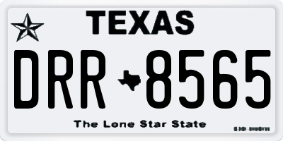 TX license plate DRR8565