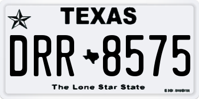 TX license plate DRR8575