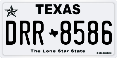 TX license plate DRR8586